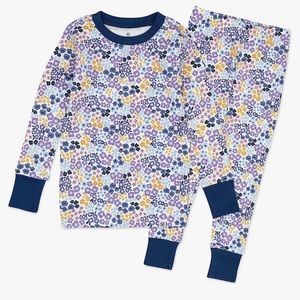 HonestBaby Girls Organic Cotton 2-Piece Snug Fit Pajama Set